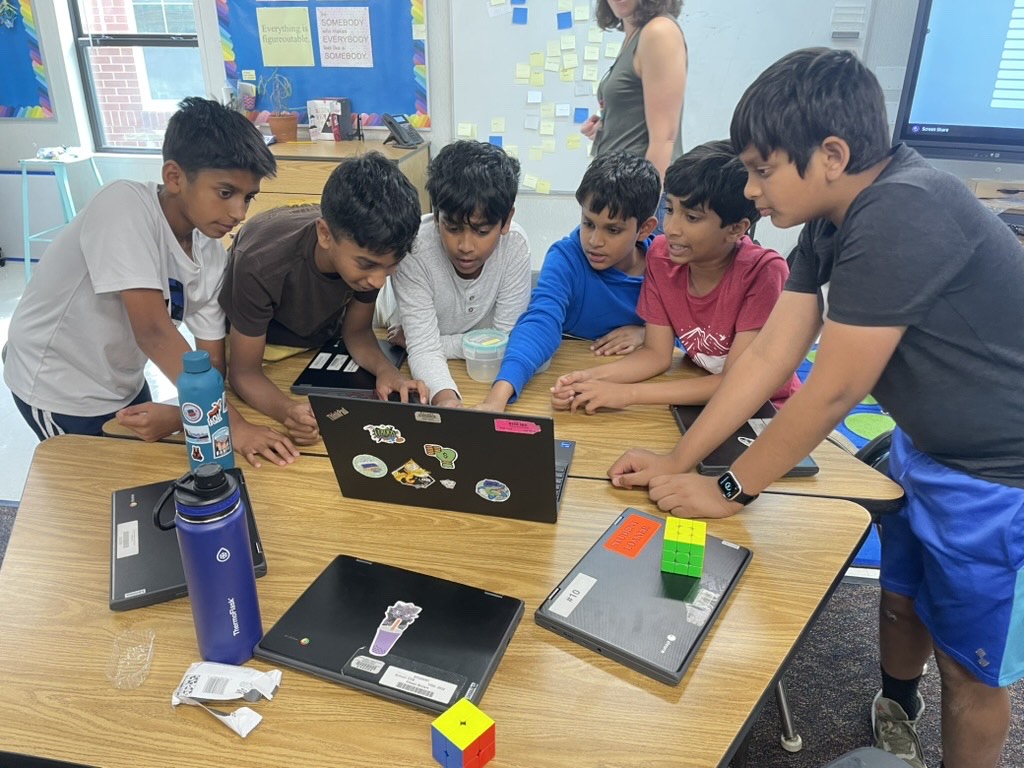 Students playing EcoSpark